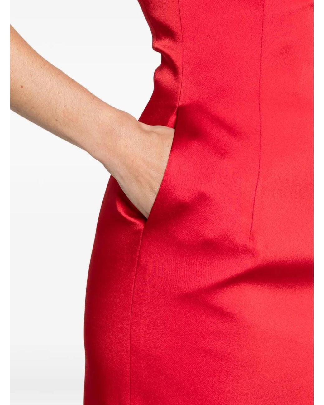 The New Arrivals Ilkyaz Ozel Red Noelie Strapless Mini Dress