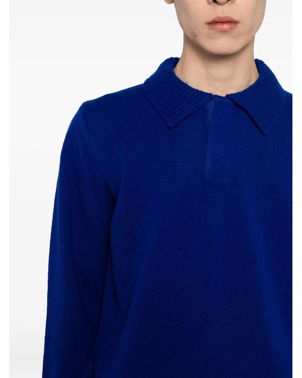 Sacai Blue Wool Jumper for men