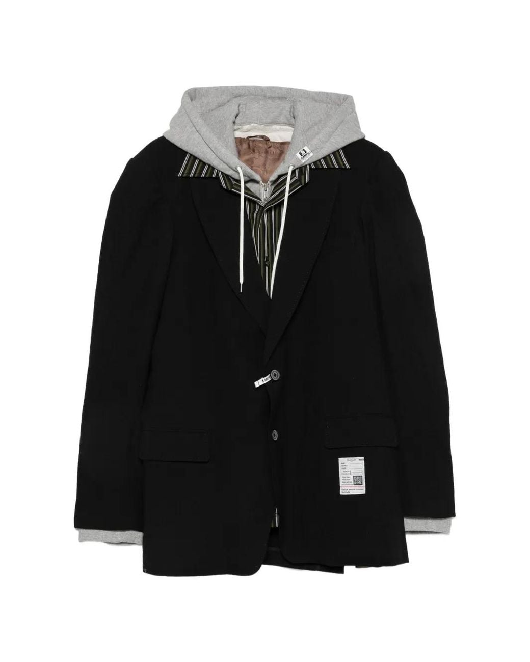 Maison Mihara Yasuhiro Black Triple Layered Jacket for men