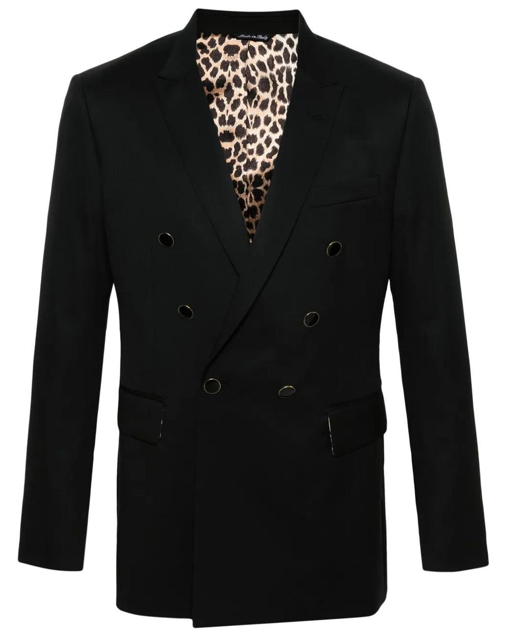 Eraldo Black Double-Breasted Blazer for men