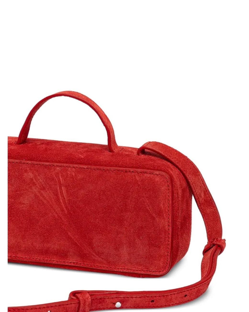 MSGM Red Suede Satchel