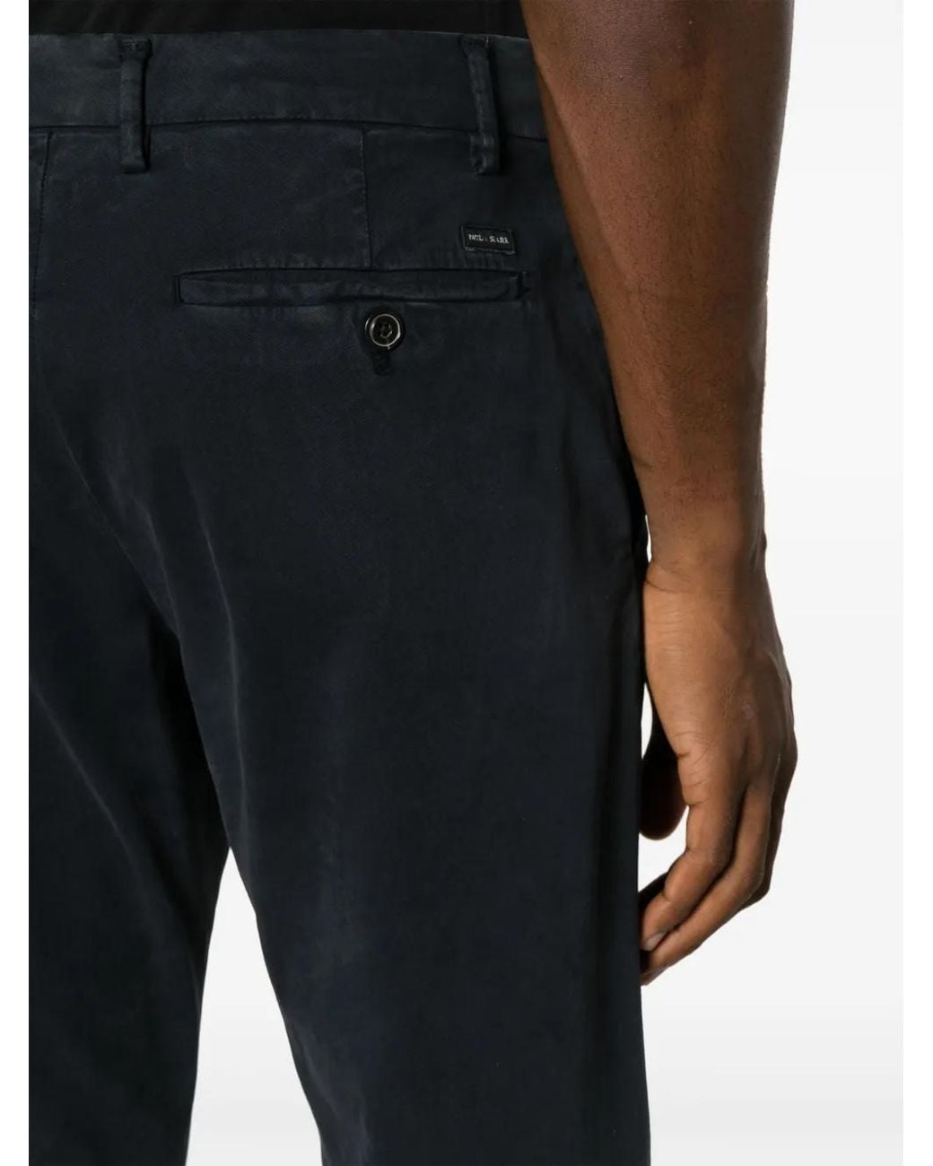 Paul & Shark Blue Logo-Charm Cotton Chinos for men