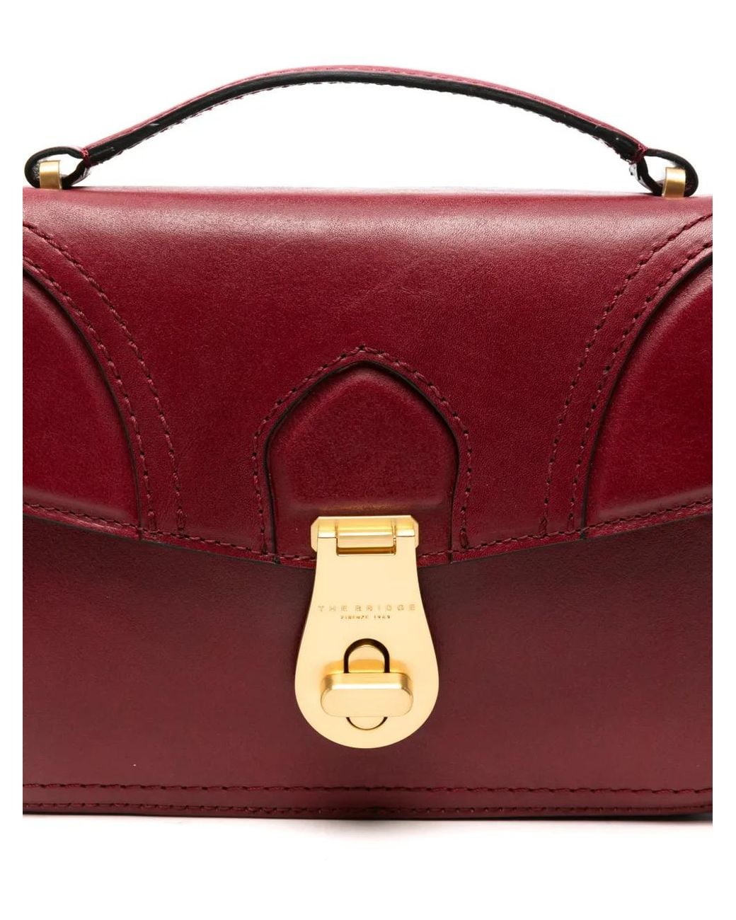 The Bridge Red Leather Shoulder Bag