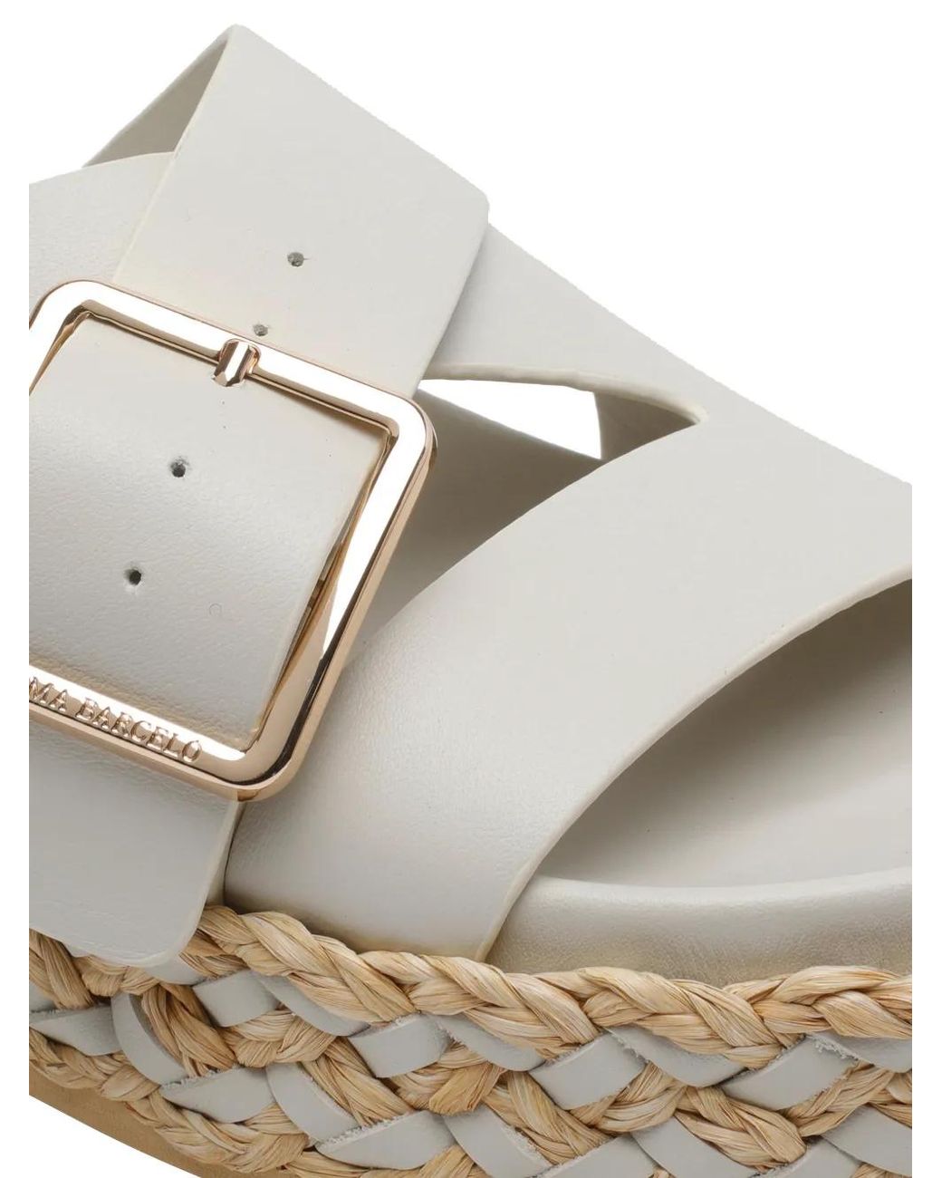 Paloma Barceló White Vienna Calidis Buckle-Detail Sandals