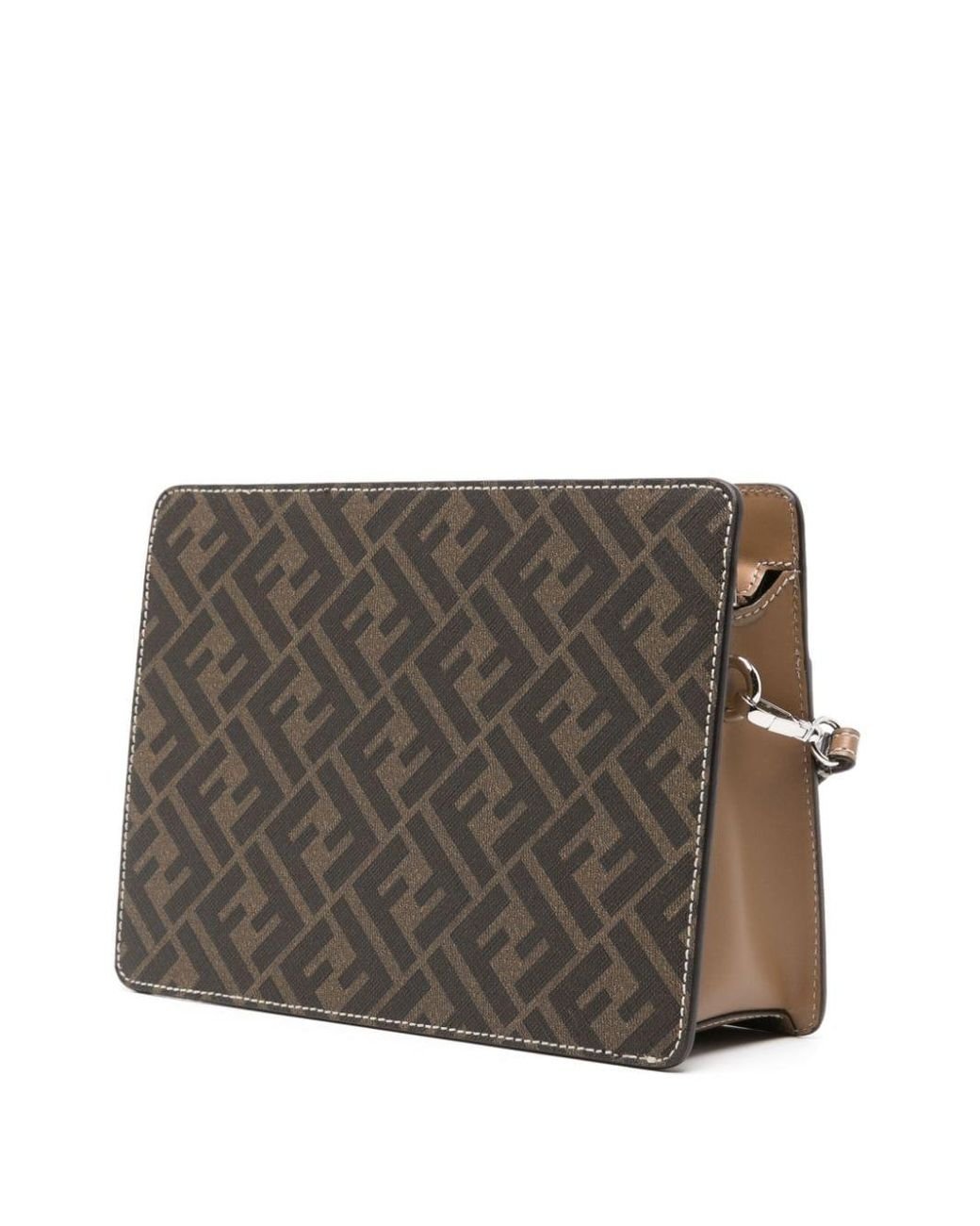 【FENDI】FF CLUTCH BAG FENDI FF-jacquard Clutch Bag | Brown | FARFETCH