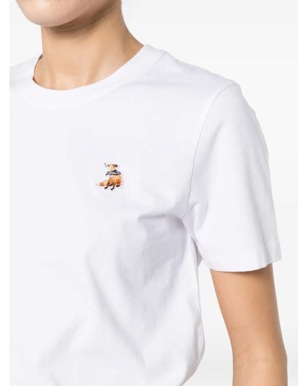 Maison Kitsuné White Dreaming Fox Regular Tee-Shirt