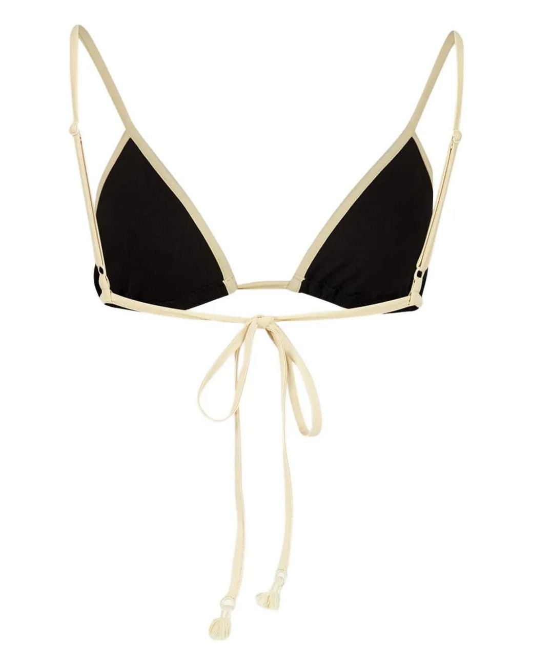 Johanna Ortiz Black Playa Del Rio Triangle Bikini Top