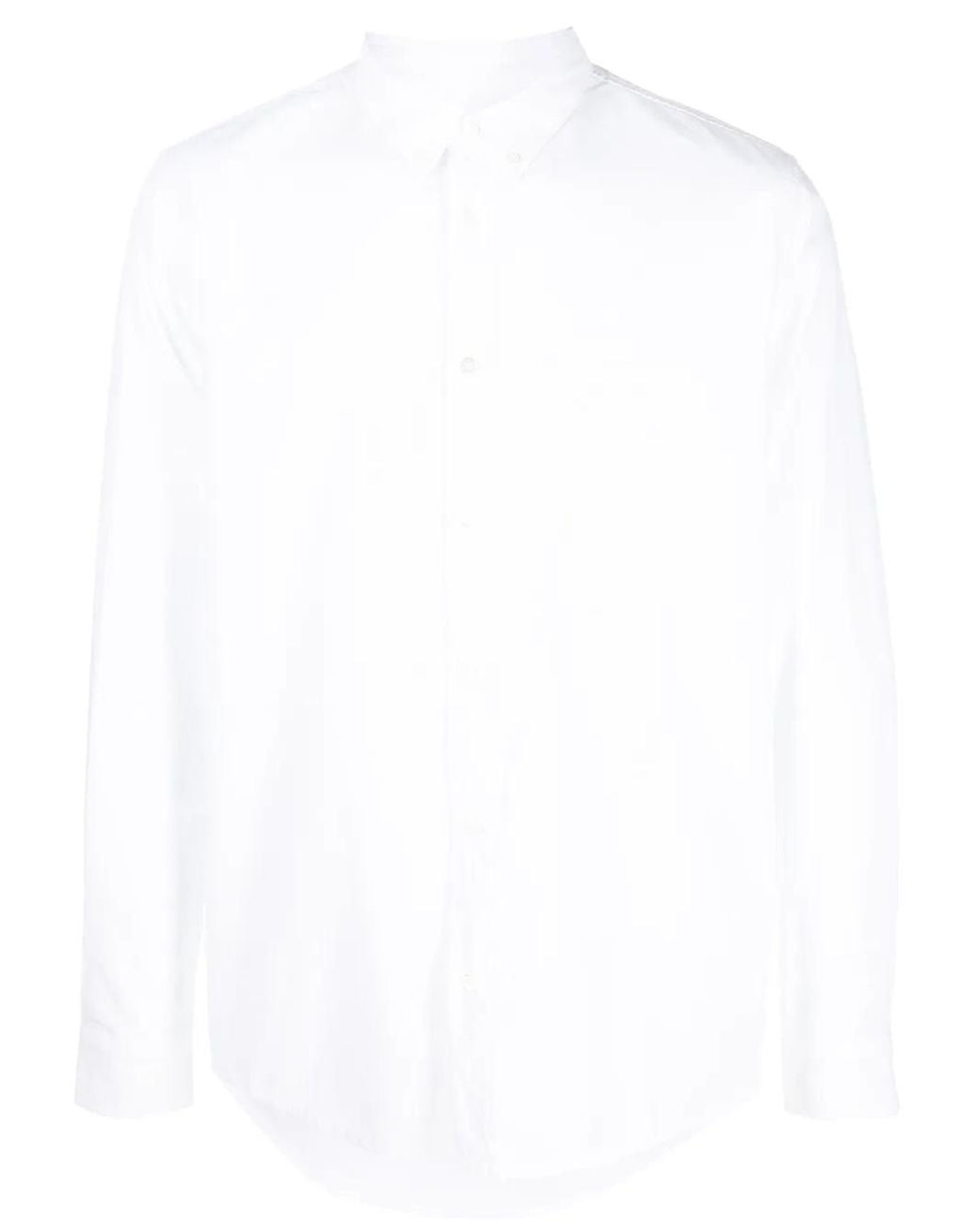 A.P.C. White Edouard Button-Collar Chemise Shirt for men