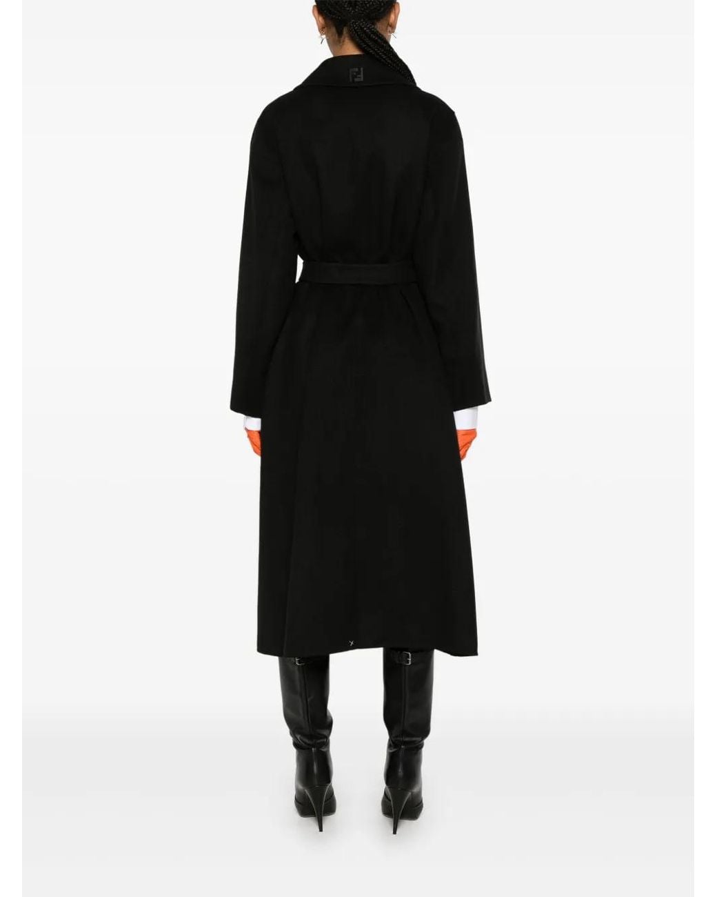 Fendi Black Belted Coats