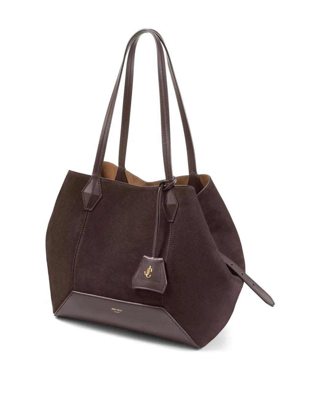 Jimmy Choo Brown Medium Diamond Tote Bag