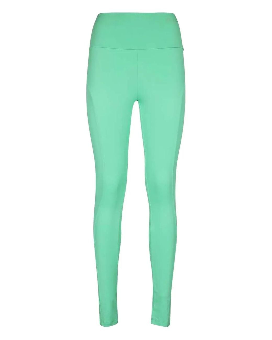 MSGM Green High-Waist Leggings