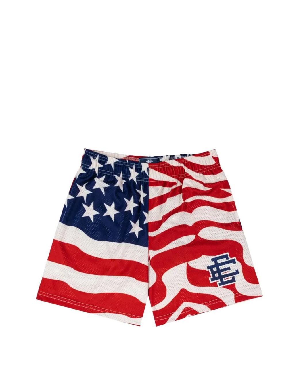 Eric Emanuel Red American Flag Track Shorts for men