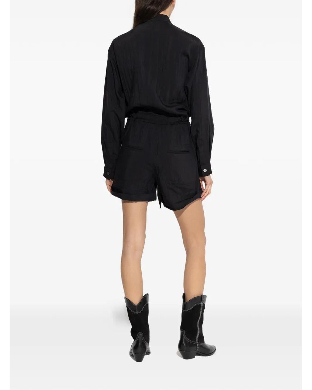 Isabel Marant Black Combinaison Betyna À Coupe Courte