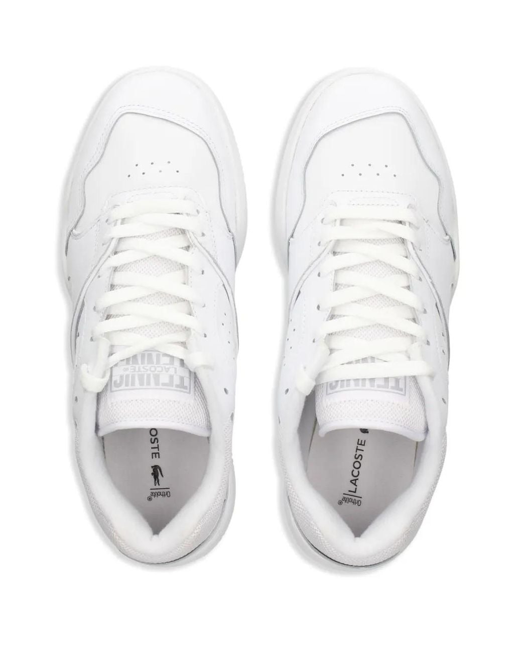 Lacoste White Lineshot Leather Sneakers for men