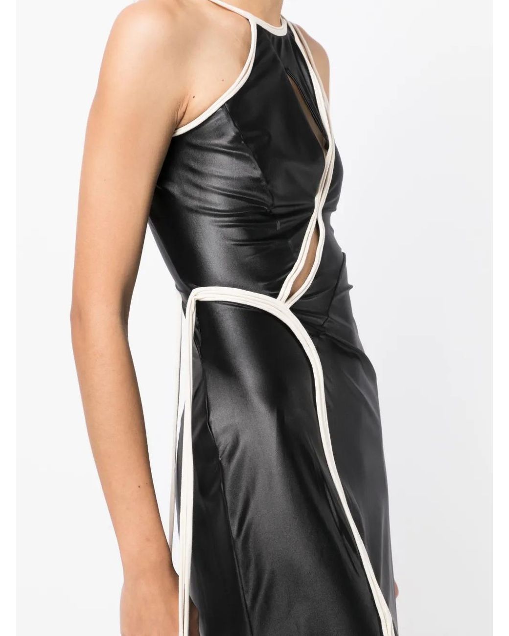 OTTOLINGER Black Asymmetric Halterneck Dress
