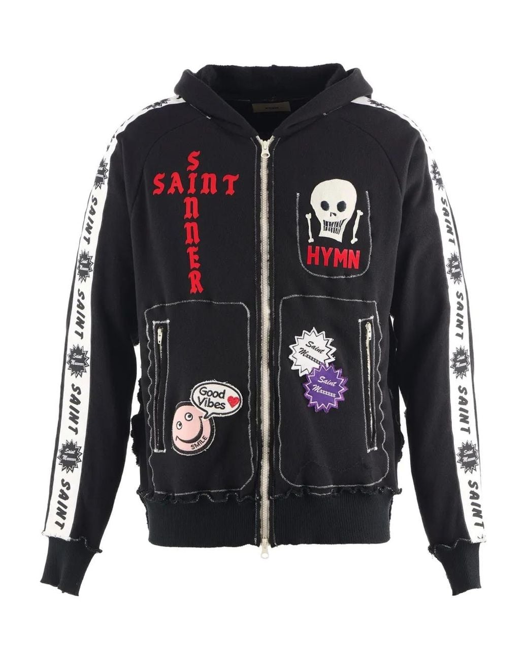 SAINT Mxxxxxx Blue X A Love Movement Appliqué Hoodie for men