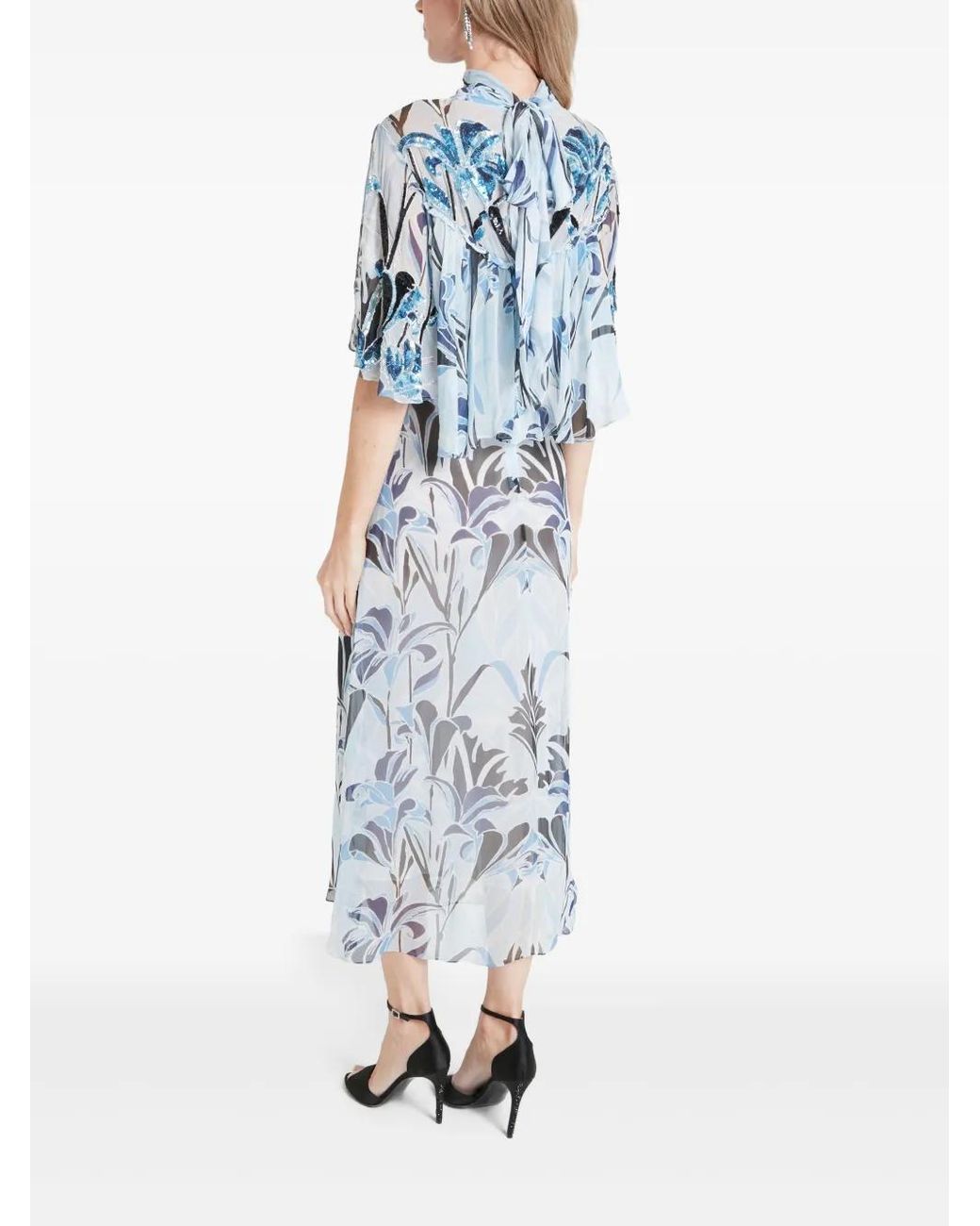 Temperley London Blue Alani Maxi Dress