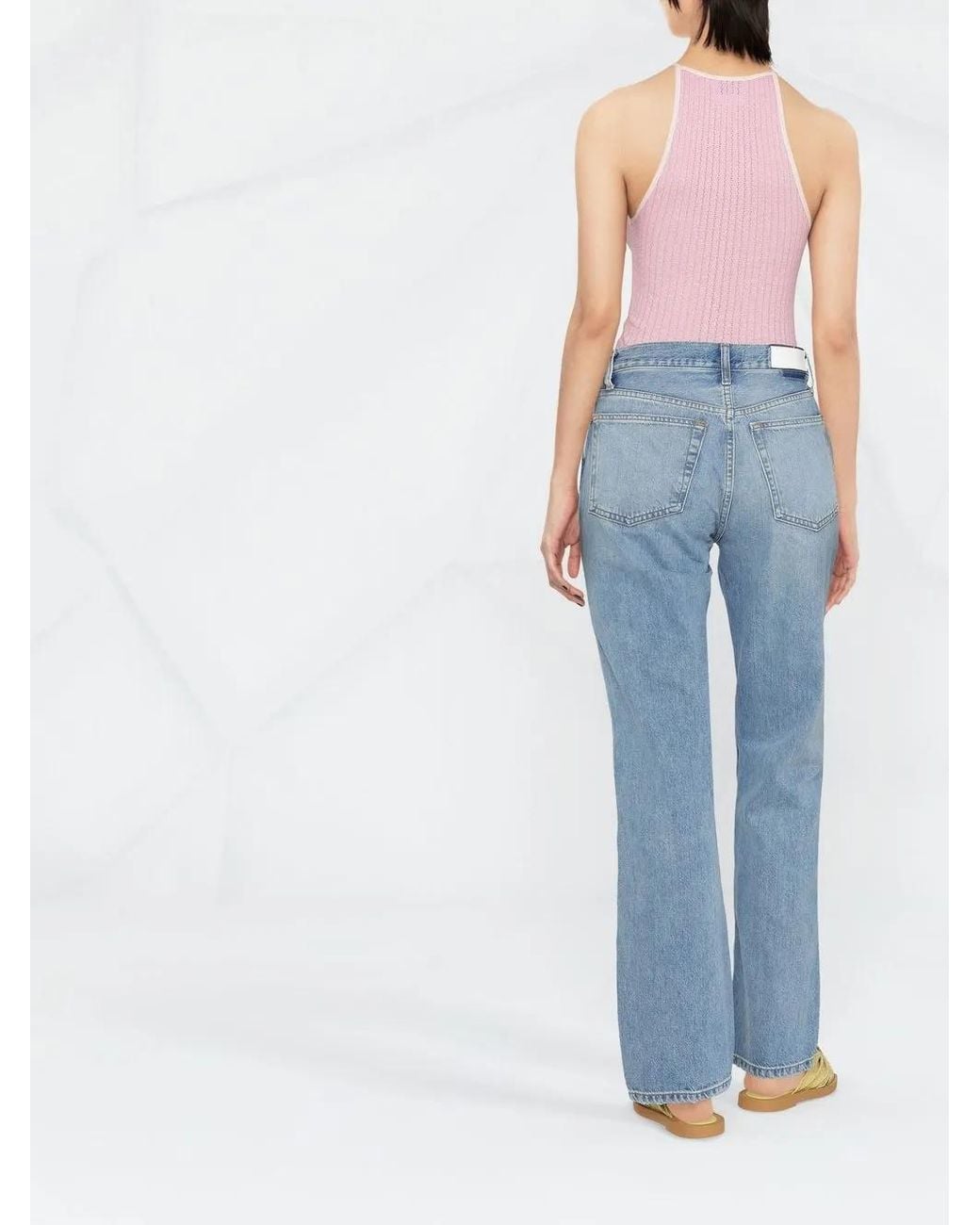 Re/done Blue '90S High-Rise Loose Jeans