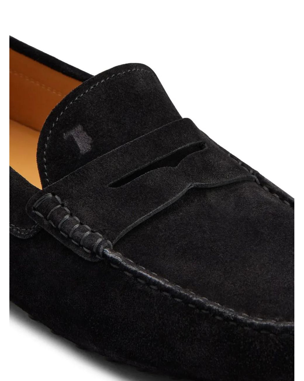 Tod's Black Pebble-Detail Suede Loafers for men