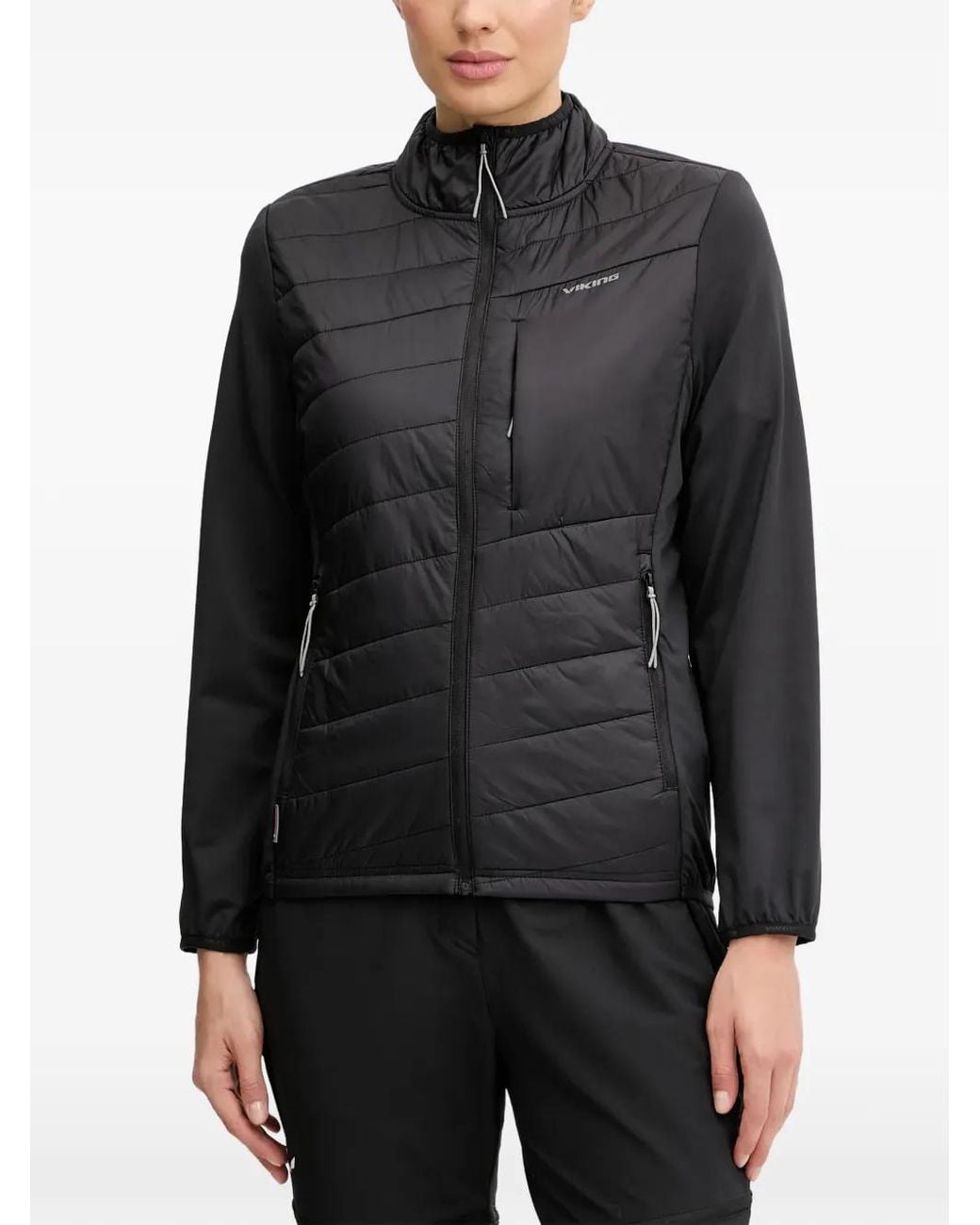 Viking Black Zemu Quilted Panelled Jacket