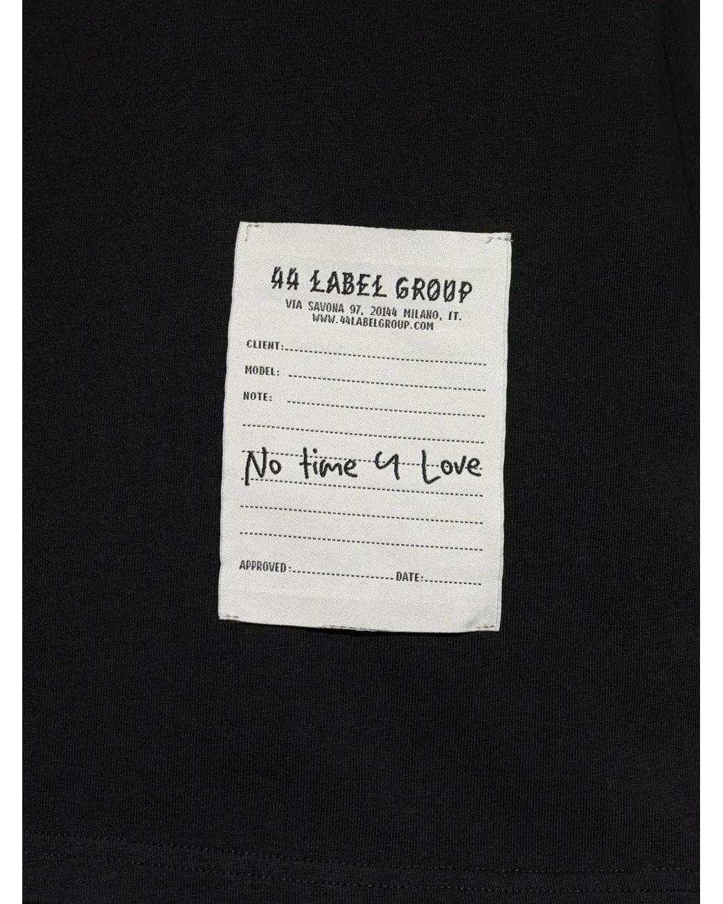 44 Label Group Black Crew Neck T-Shirt for men