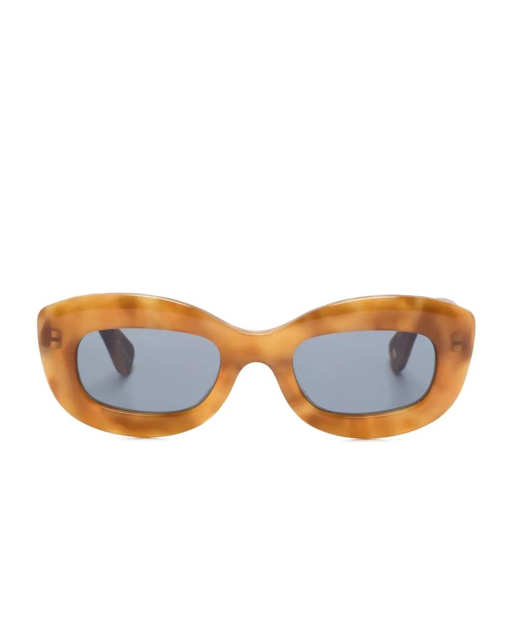 Garrett Leight Blue Dolores Round-Frame Sunglasses