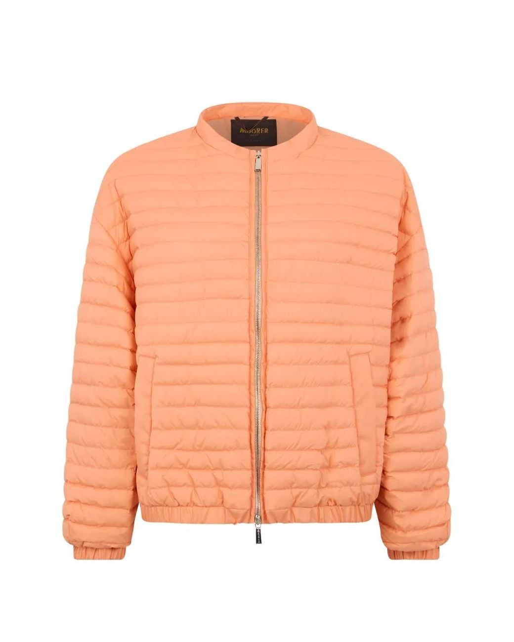 Moorer Orange Elvira Quilted Jacket