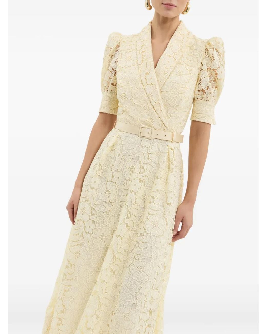 Rebecca Vallance Yellow Citrine Midi Dress