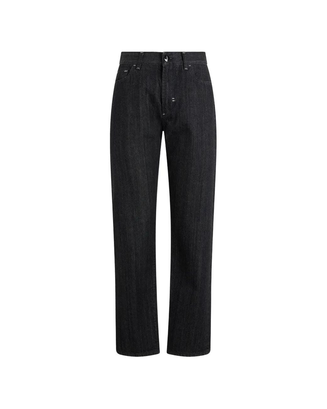 Moorer Black Straight-Leg Jeans