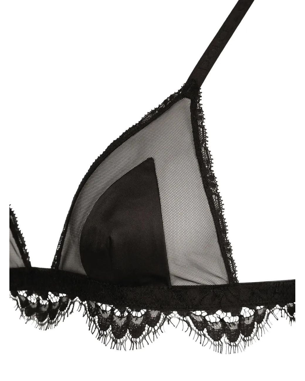 Dolce & Gabbana Black Triangle Bra