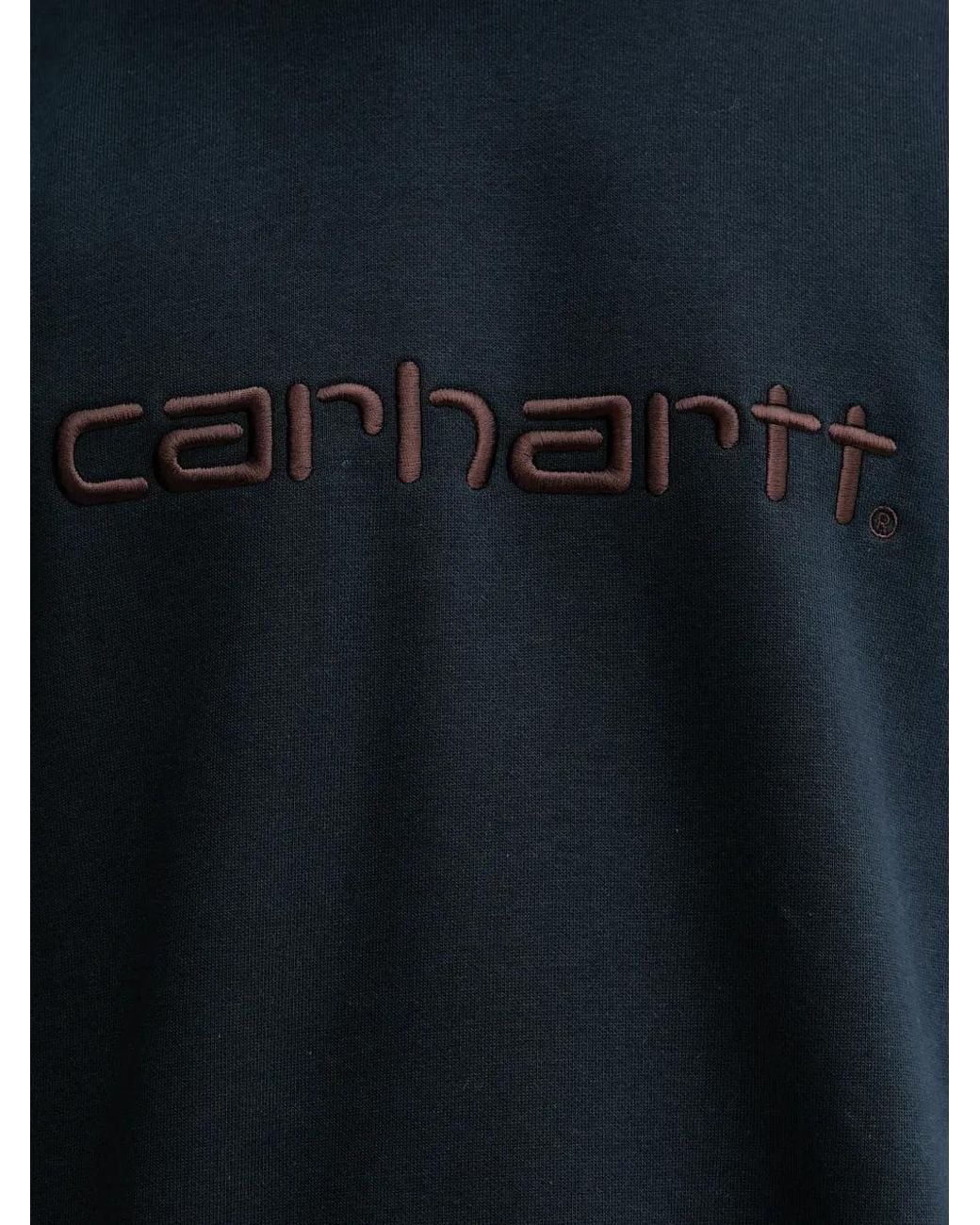 Carhartt Blue Embroidered-Logo Sweatshirt for men