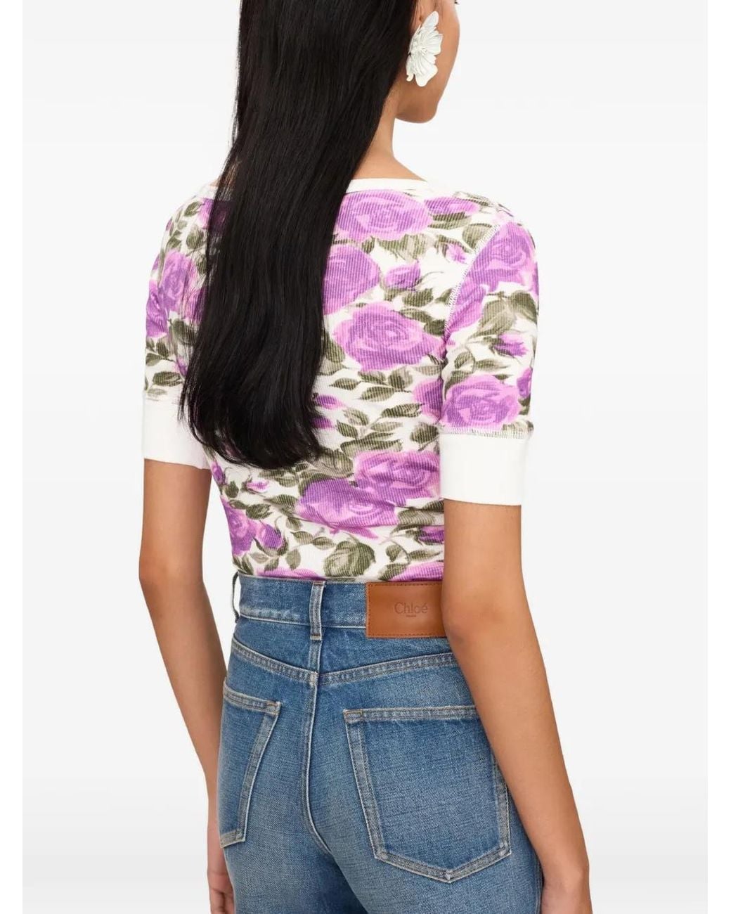 Chloé Pink Floral T-Shirt