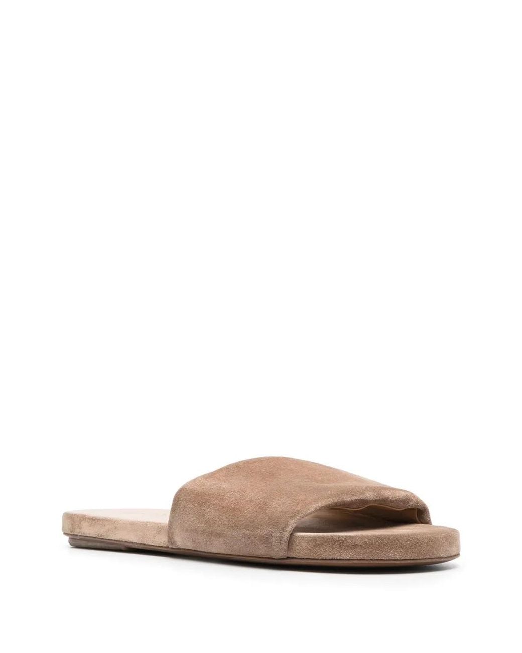 Marsèll Natural Flat Suede Slides