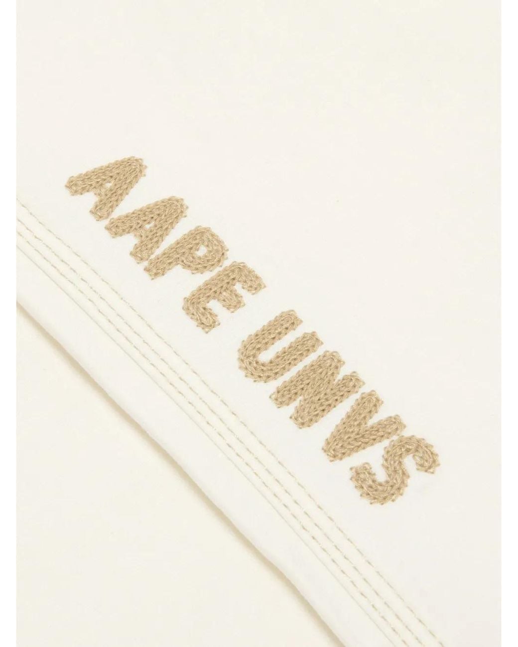 Aape By A Bathing Ape Natural Logo-Patch Trousers for men