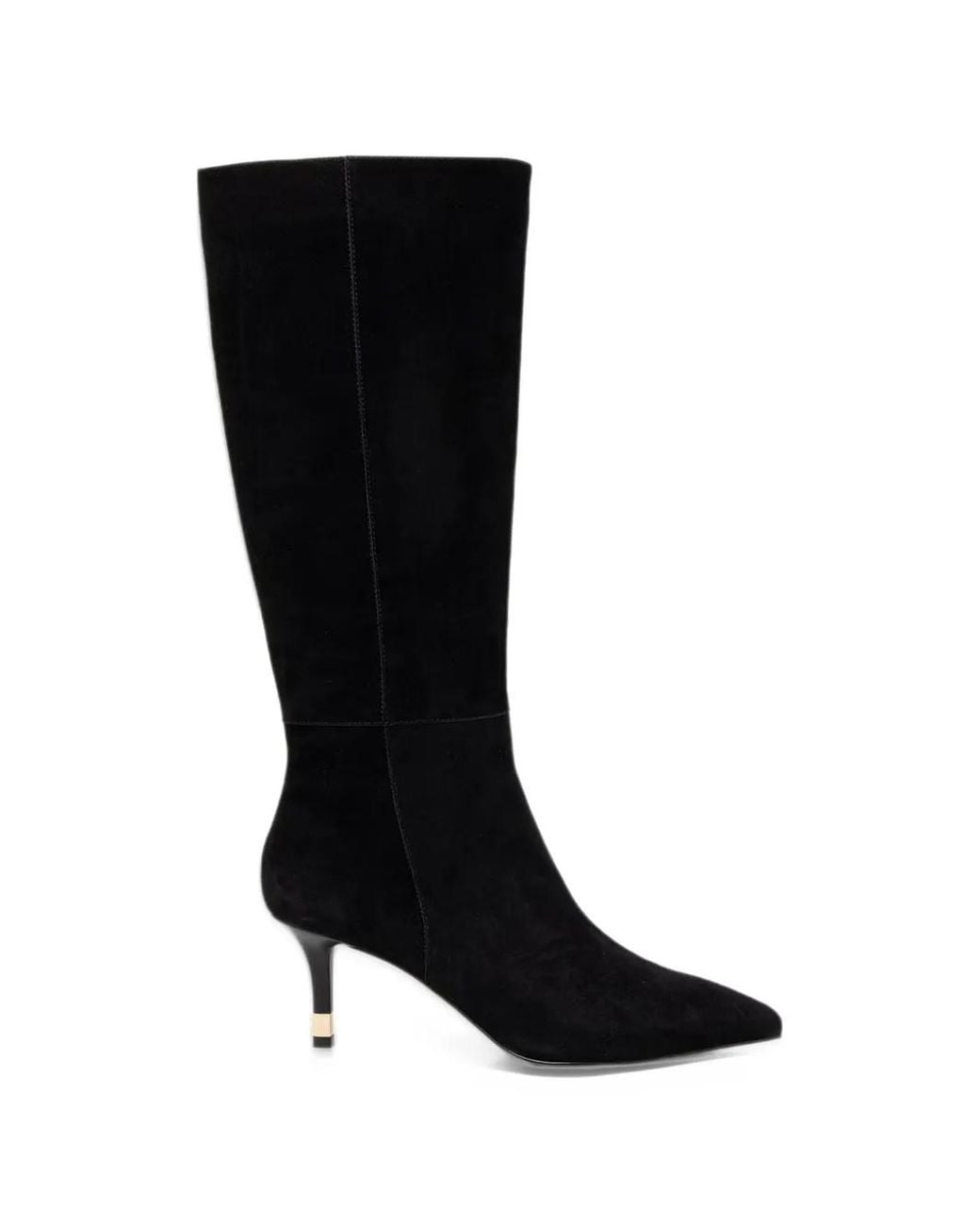 Furla Black Aria Pointed-Toe Suede Boots