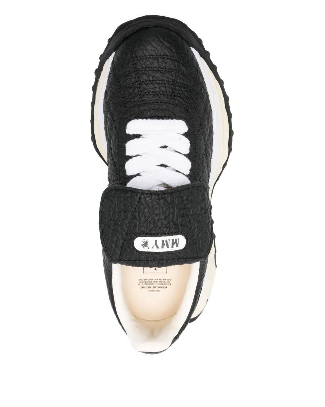 Maison Mihara Yasuhiro Black Scott Logo-Detail Sneakers