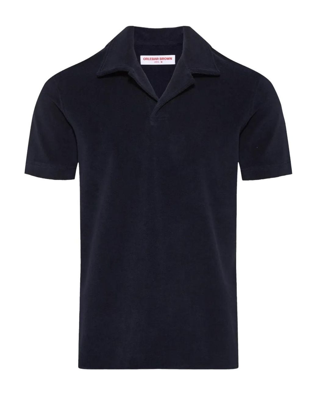 Orlebar Brown Blue Terry Resort Polo-Collar Top for men