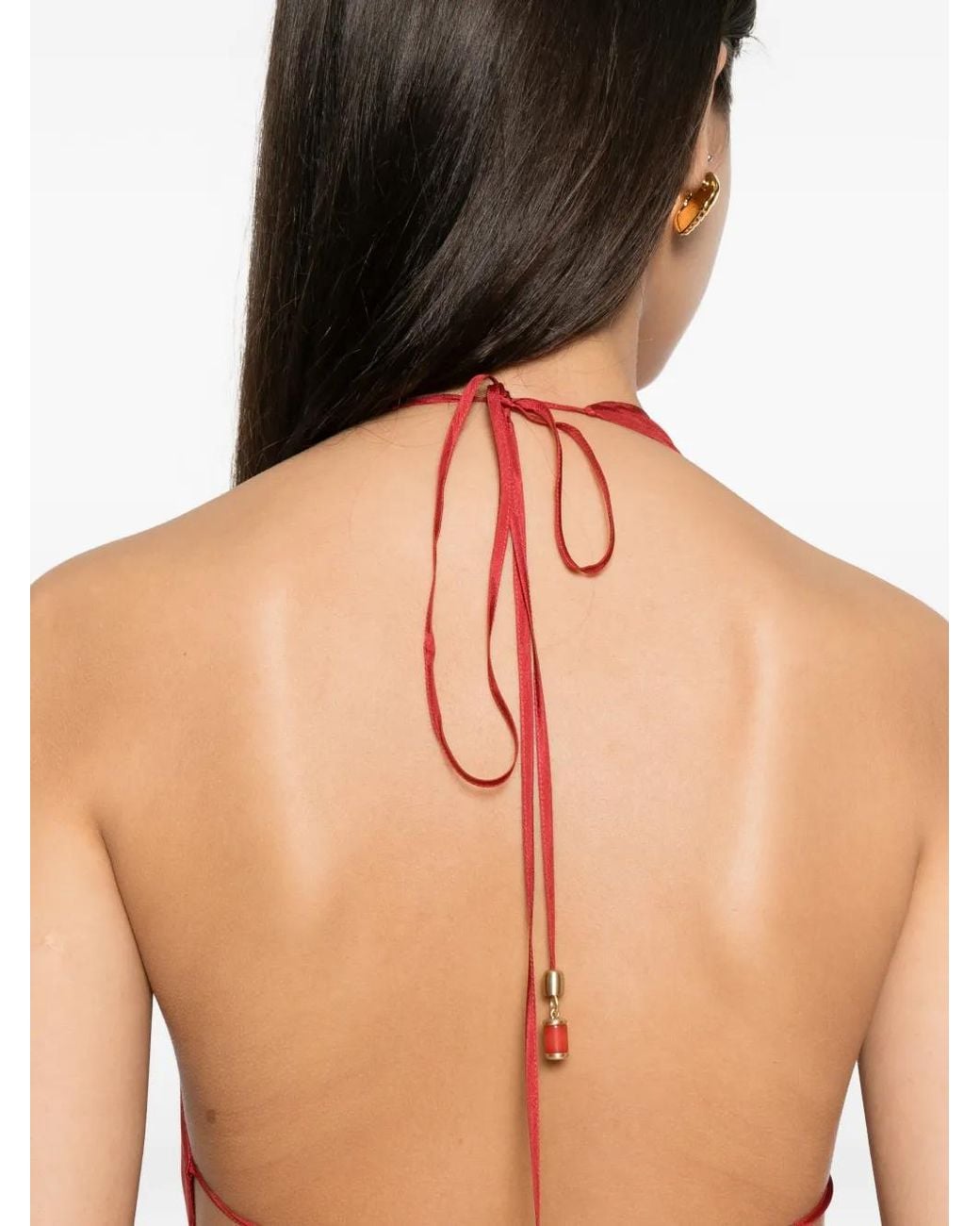 Zimmermann Red Cut-out Halterneck Maxi Dress