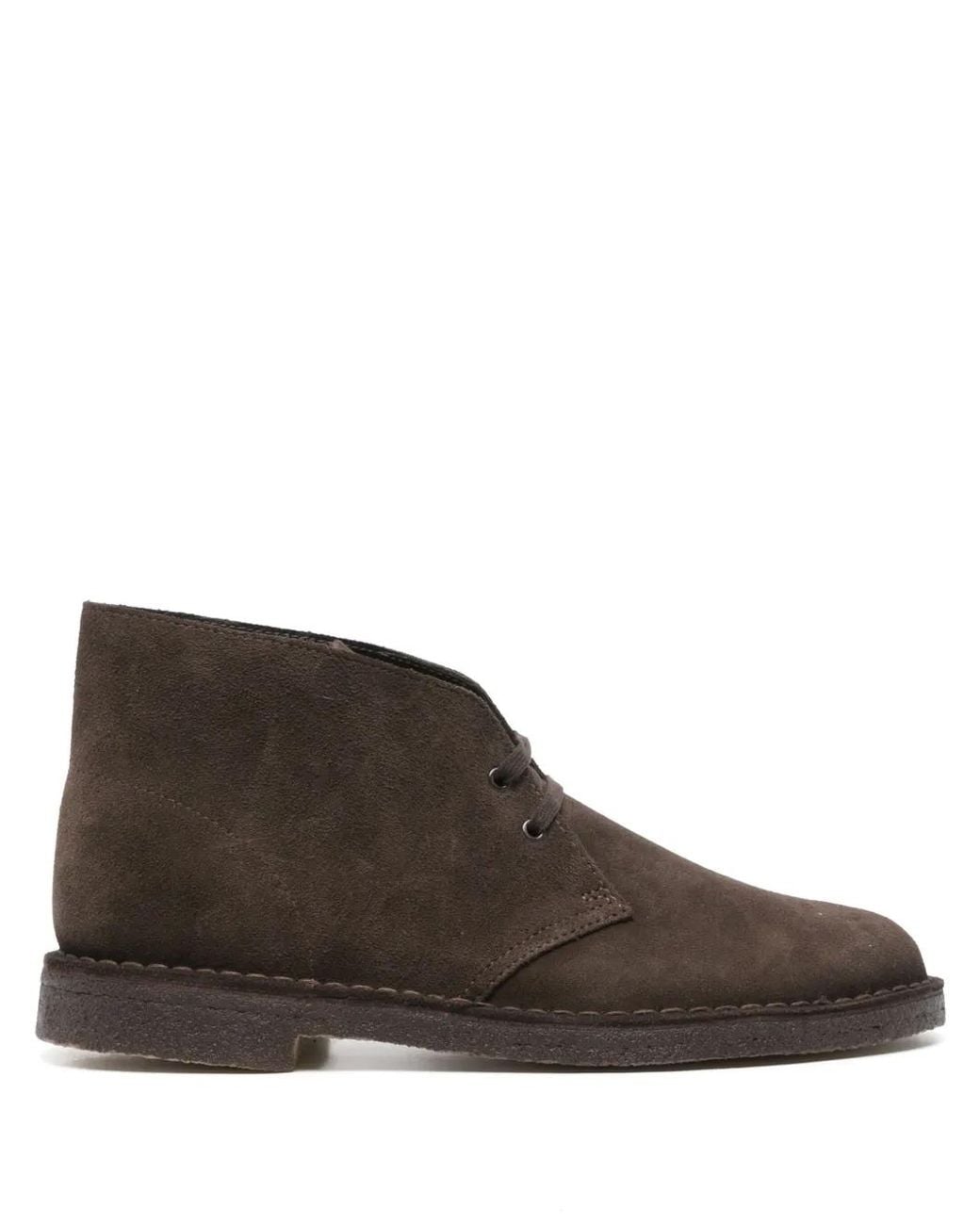Clarks Brown Dark Suede Boots for men