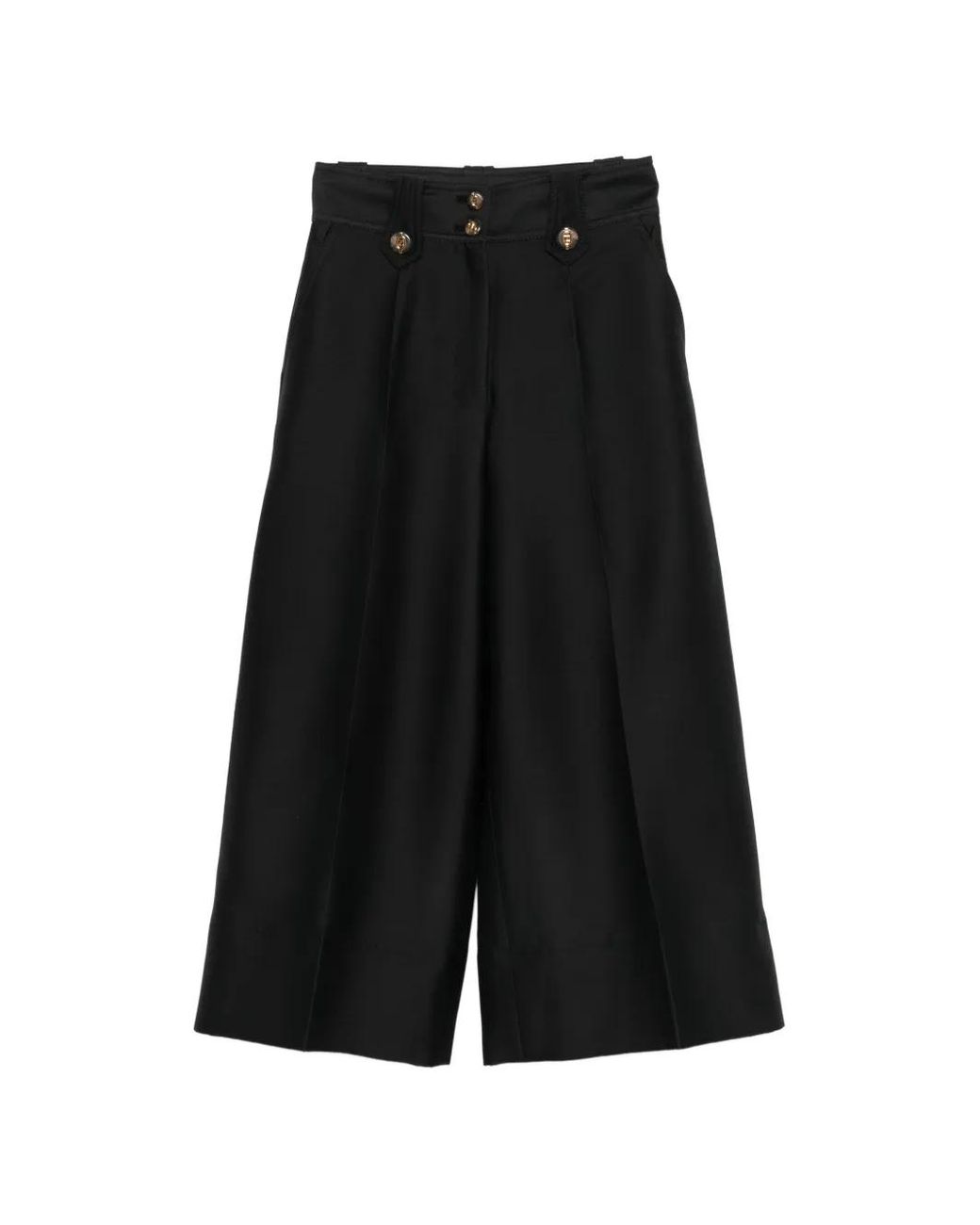 Zimmermann Black Valiant Culotte Cropped Trousers