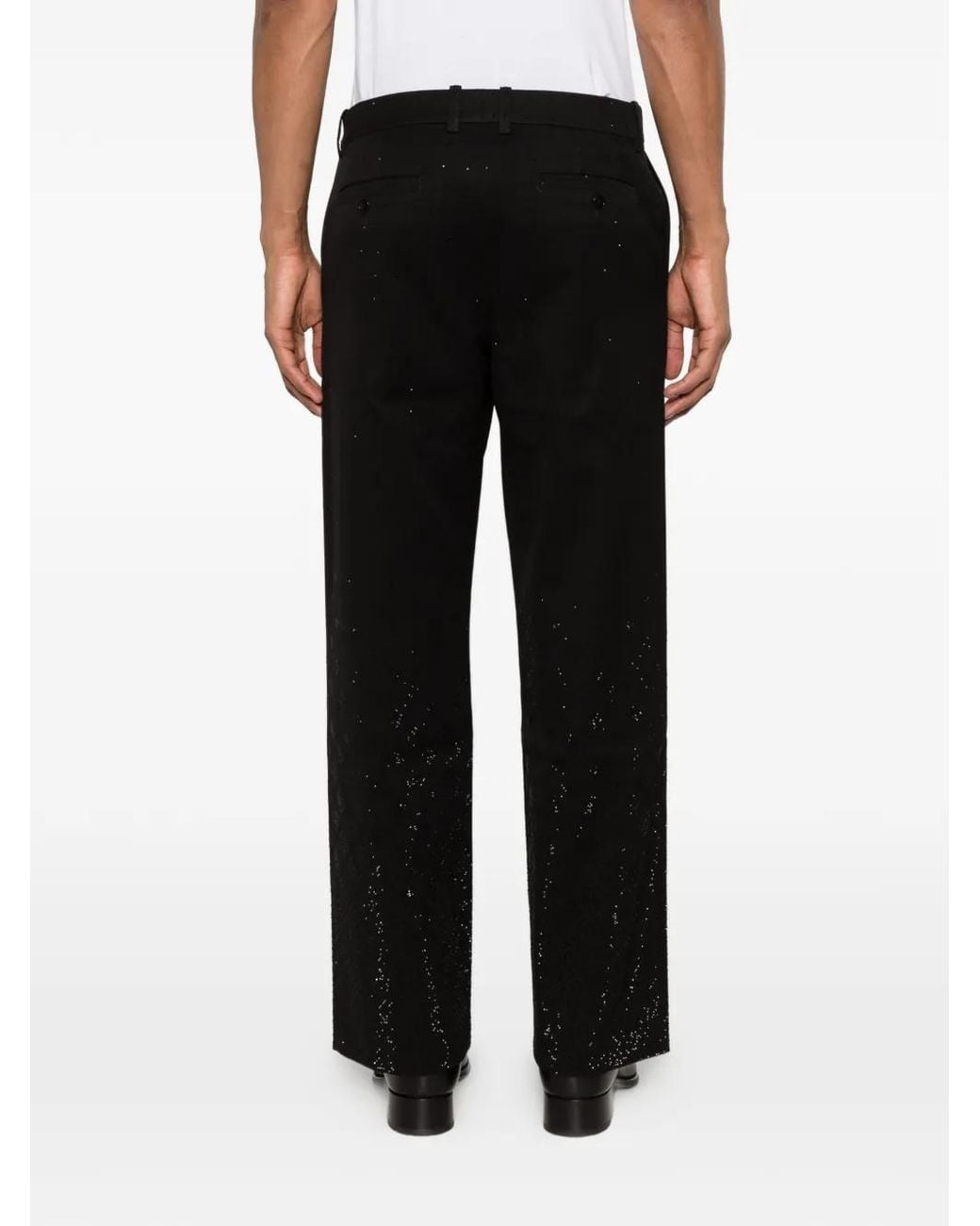 Casablanca Black Patterned Trousers for men