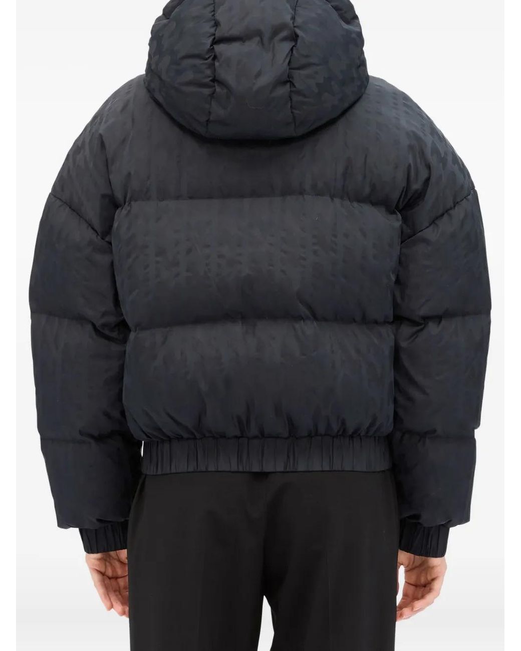 MSGM Blue Gefütterte Kapuzenjacke