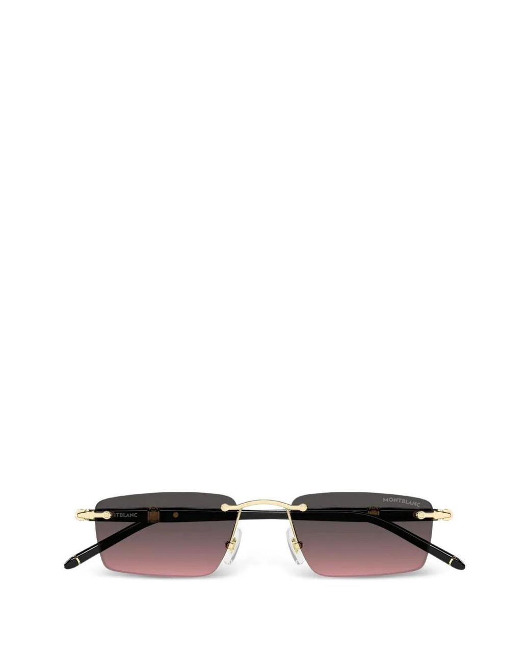 Montblanc Metallic Rimless Rectangle-Frame Sunglasses for men