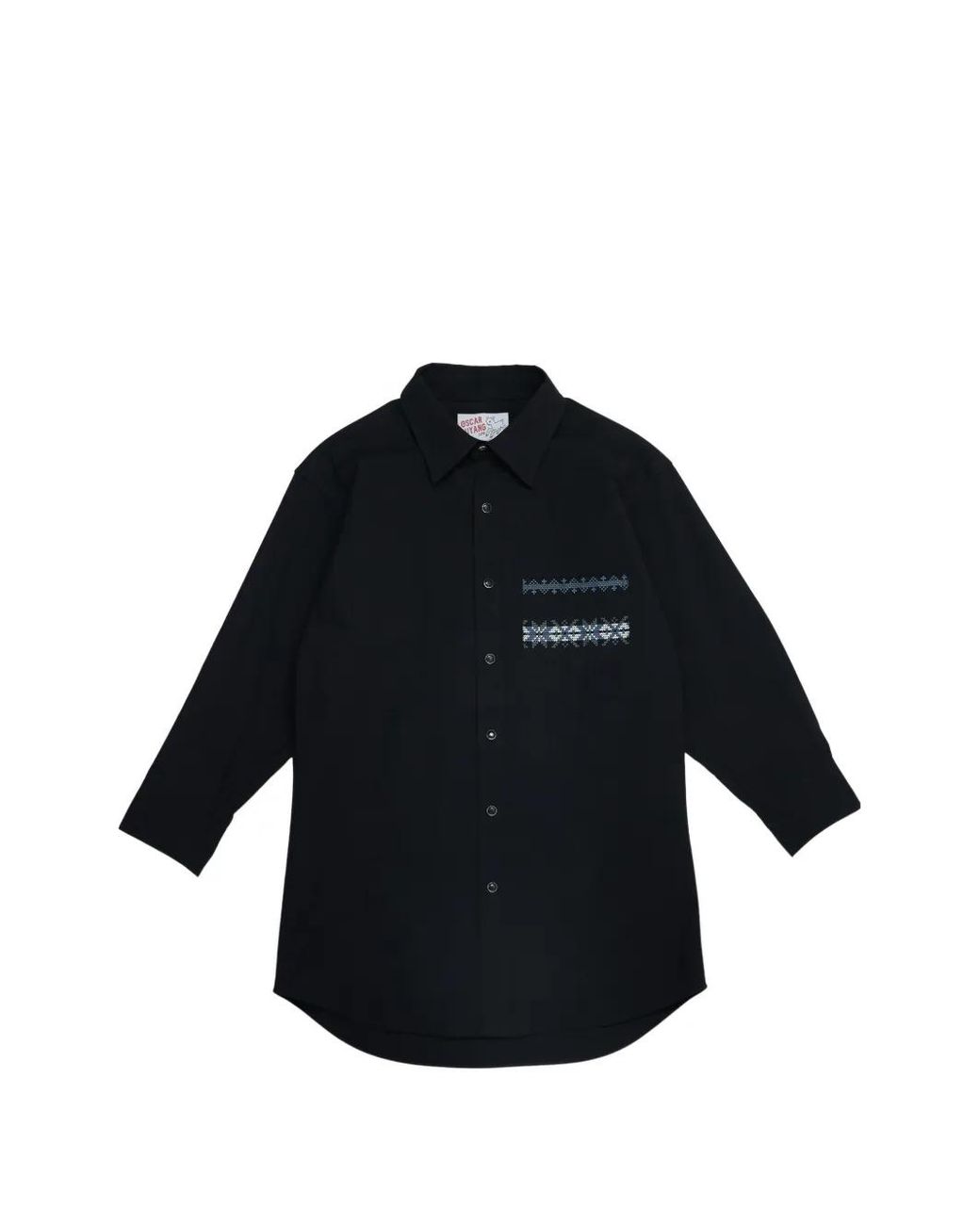 Oscar Ouyang Black Chemise À Poche Brodées for men