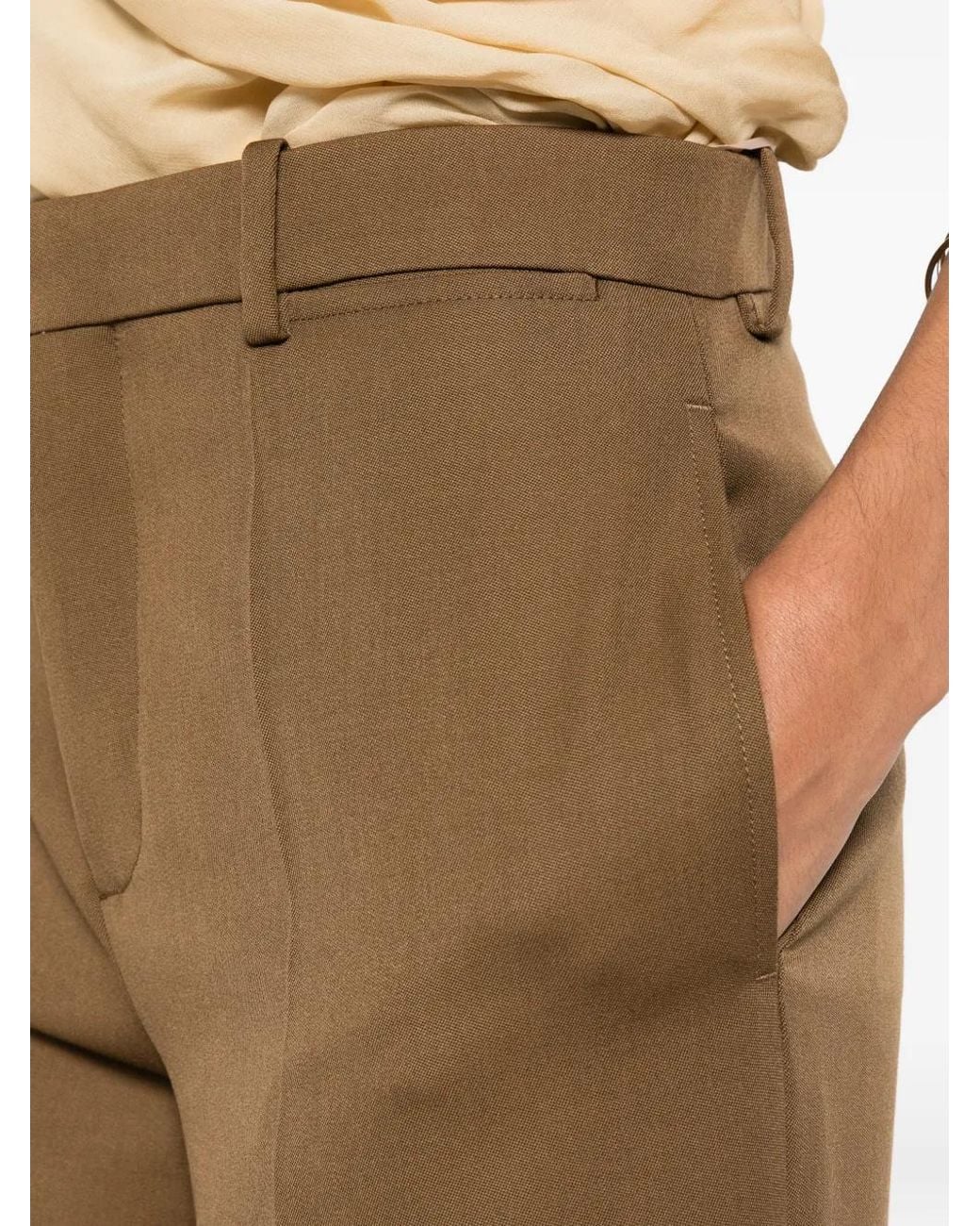 Chloé Natural Wide-Leg Trousers