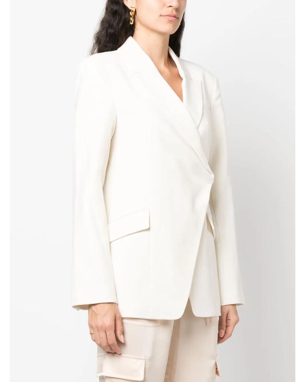 Jonathan Simkhai Natural Off-Centre Front Blazer