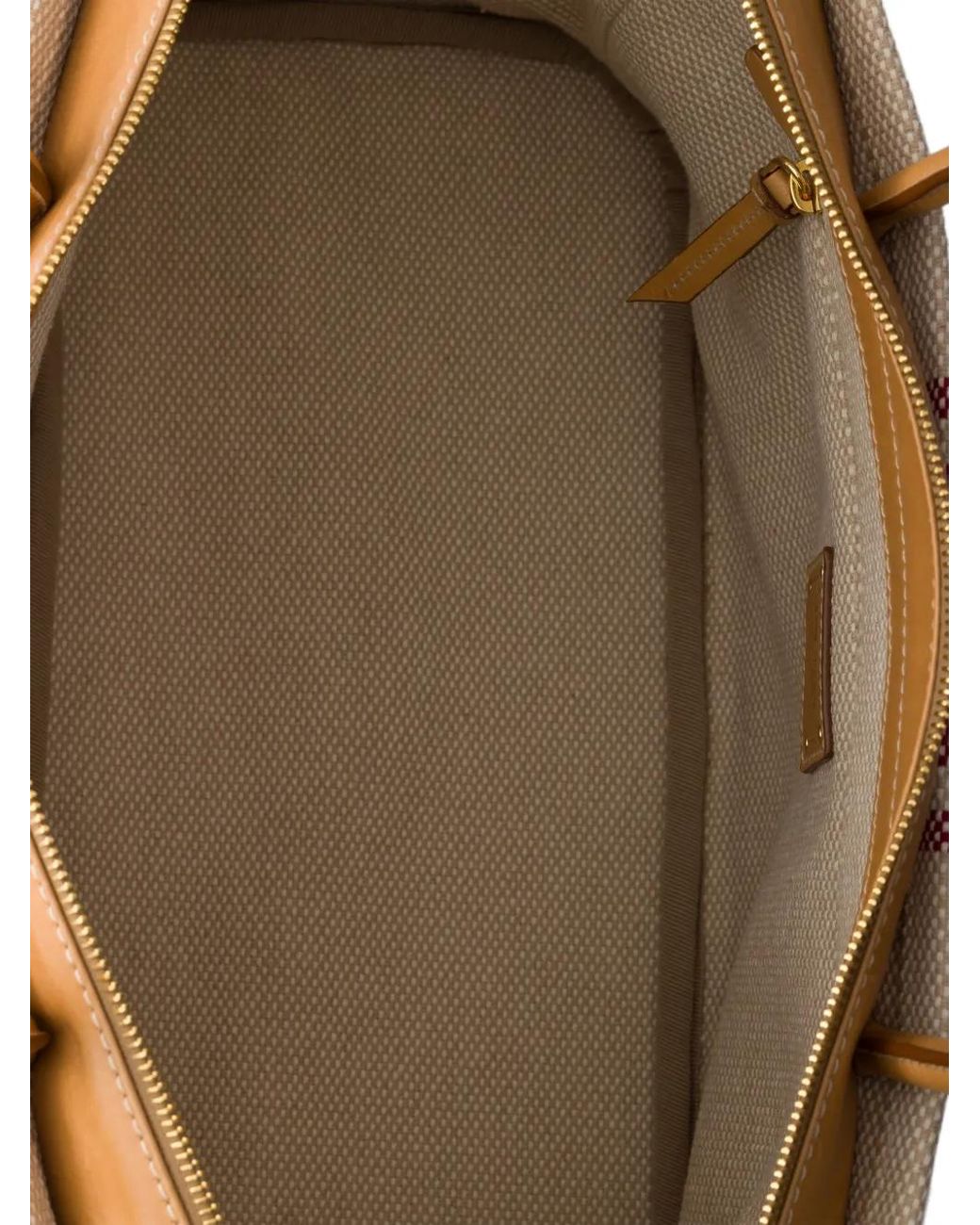 Prada Pink Grand Sac Cabas Rayé À Plaque Logo