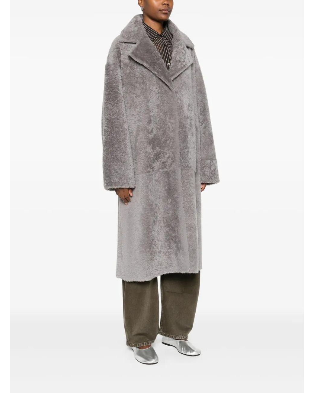 Arma Gray Shearling Coat
