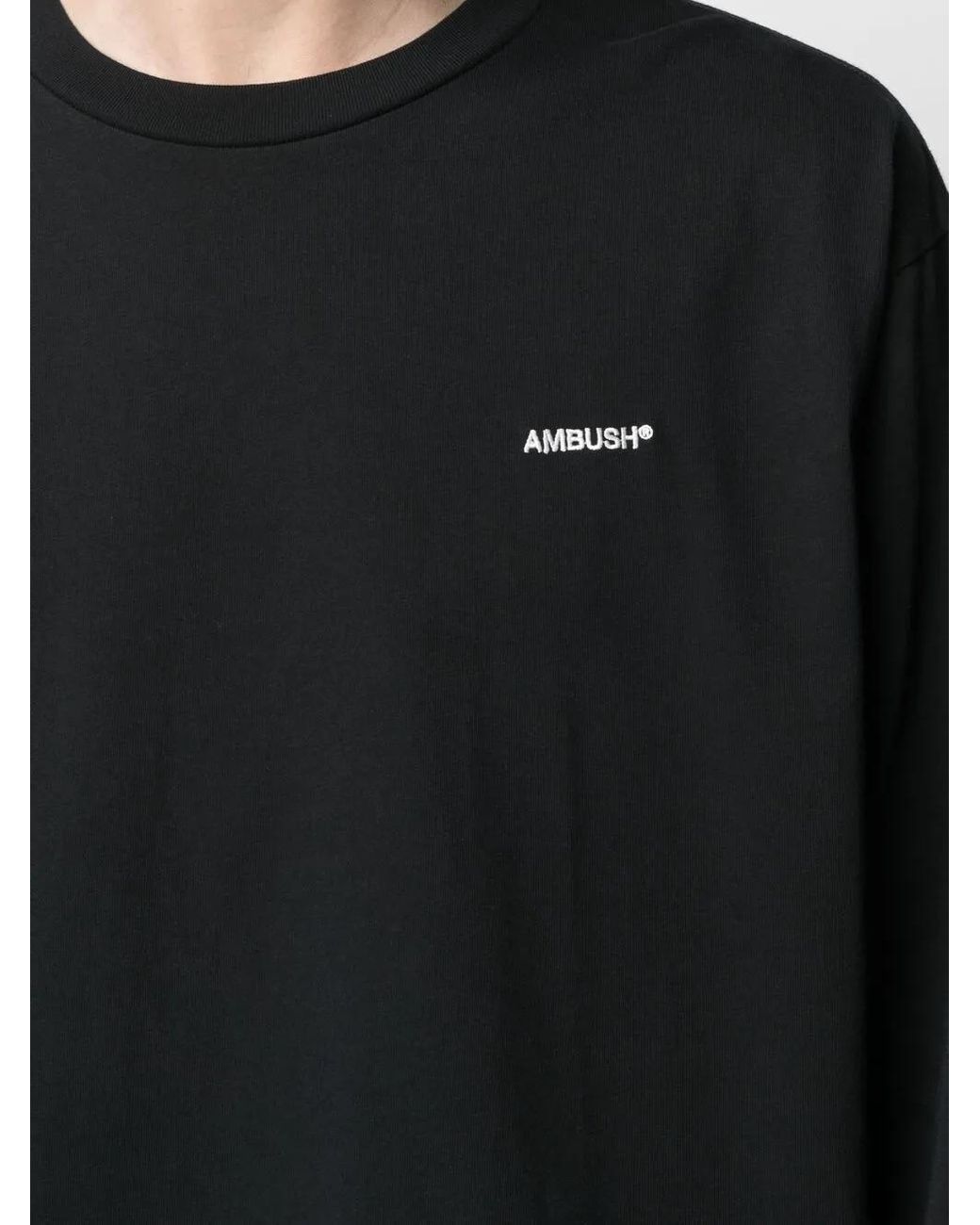 Ambush Black Logo-Print Long-Sleeved T-Shirt for men