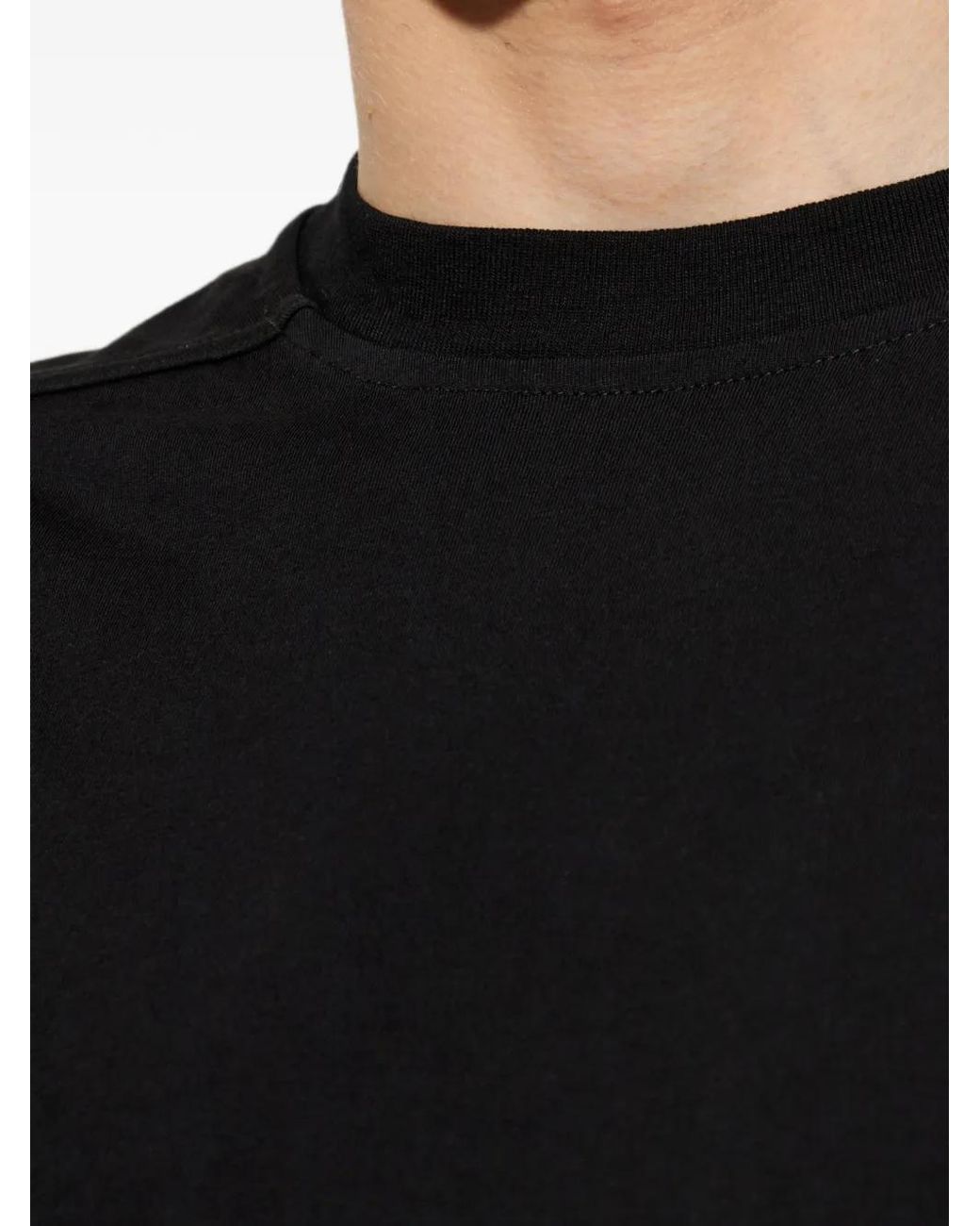 Rick Owens Black Short-Sleeve Cotton T-Shirt for men